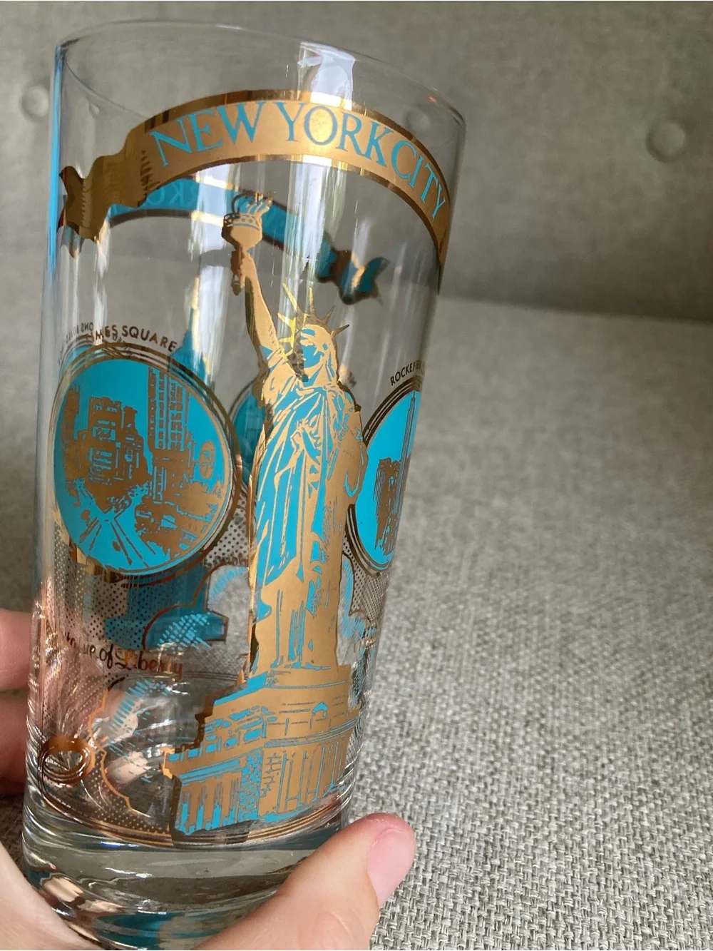 Vintage New York City Souvenir Highball glass